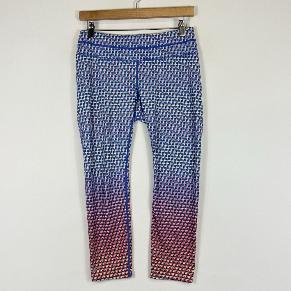 Athleta Multi‎ Vivid Sonar Capri Active Yoga Workout Leggings Pants Womens Small
